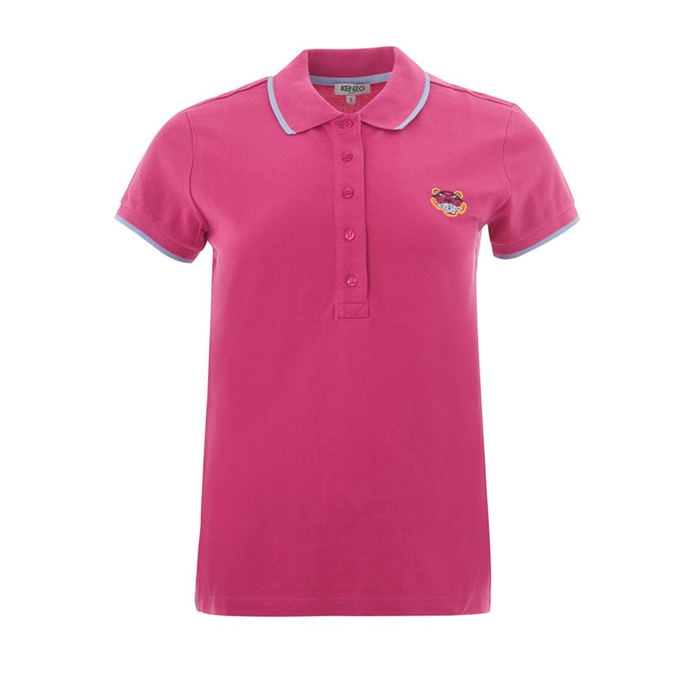 Chic Pink Cotton Polo for Sophisticated Style