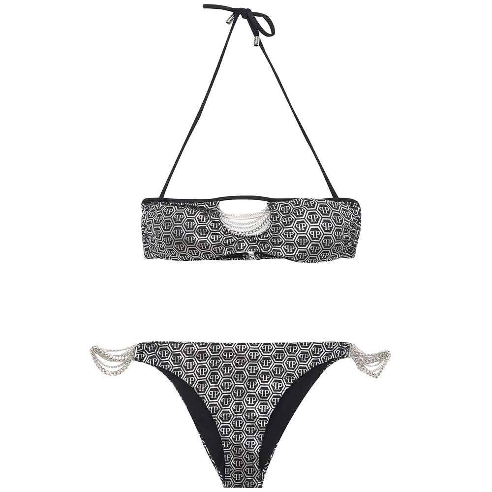 Silver Shimmer Elegance Swimwear