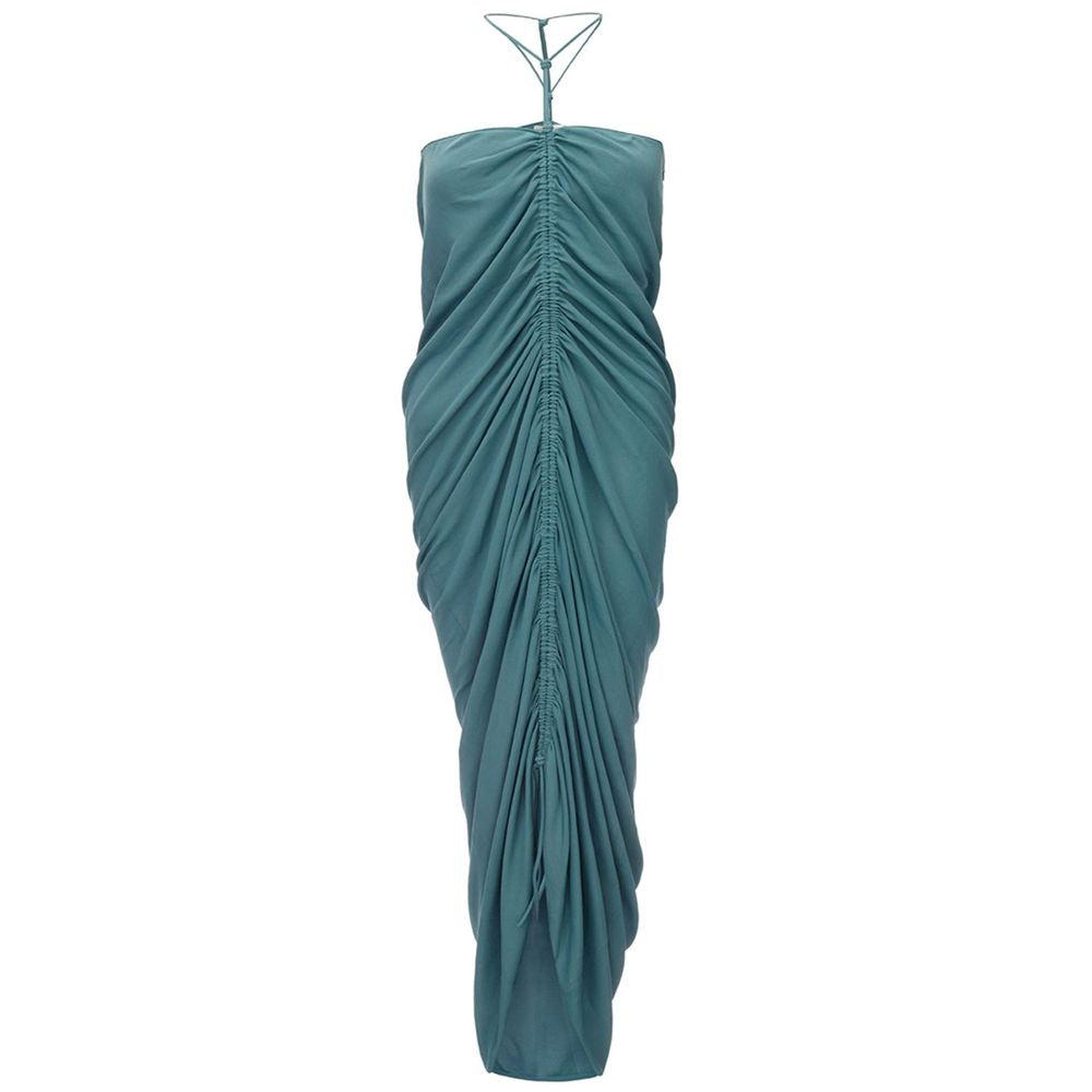 Elegant Green Viscose Dress for Women