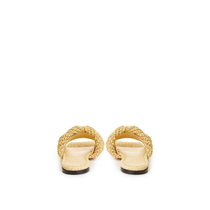 Beige Raffia Elegance Sandals