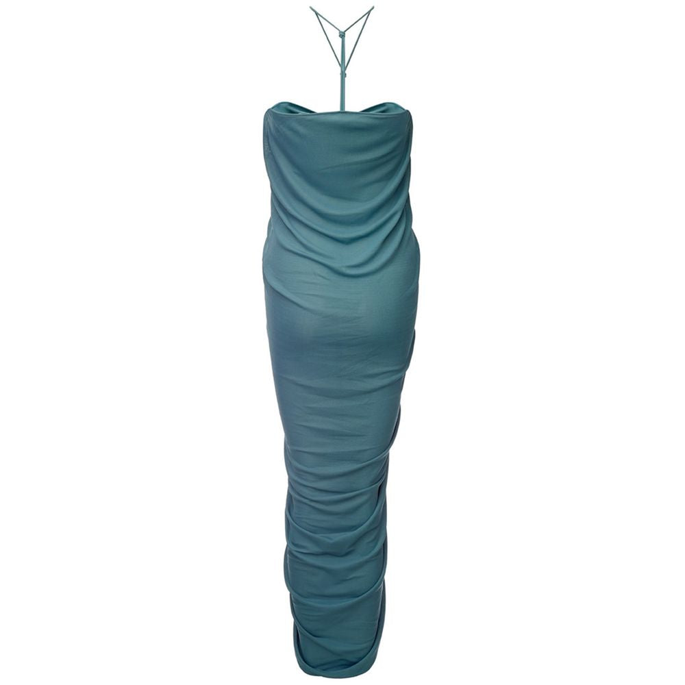 Elegant Green Viscose Dress for Women