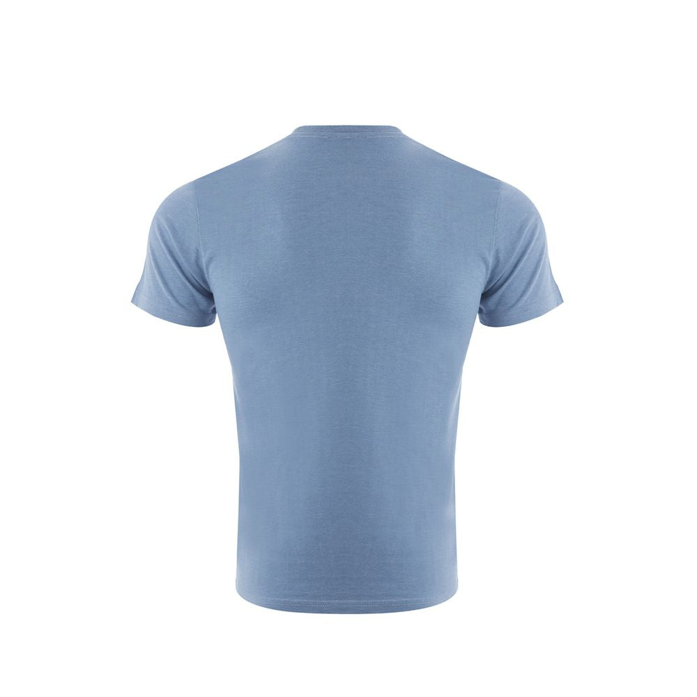 Elegant Light Blue Cotton T-Shirt