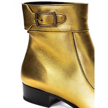 Gold Leather Boot