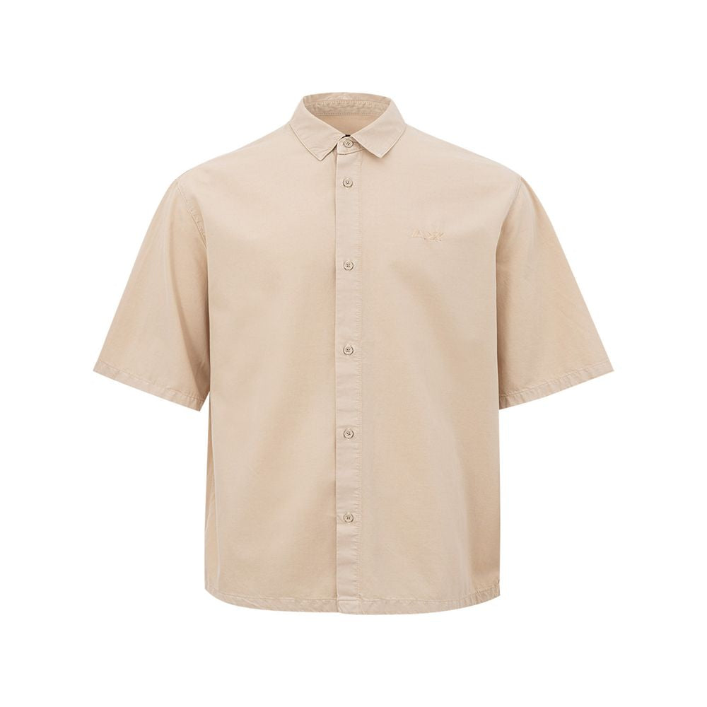 Elegant Beige Men's Fashion Shirt