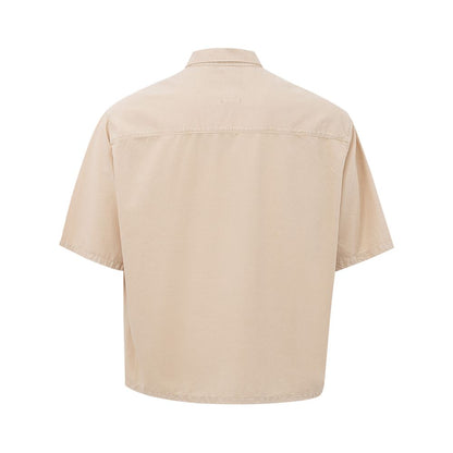 Elegant Beige Men's Fashion Shirt