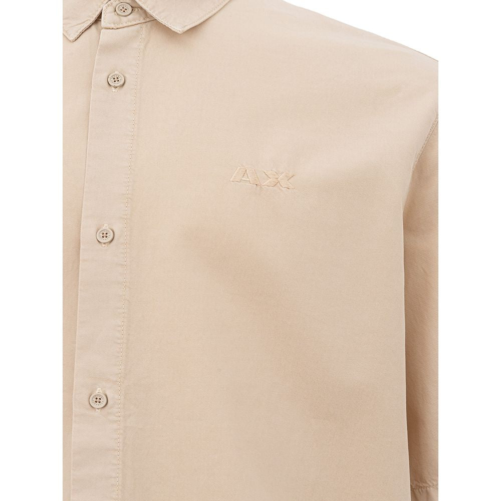 Elegant Beige Men's Fashion Shirt