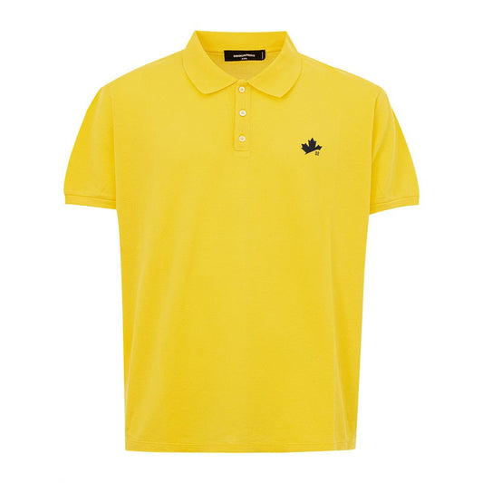 Radiant Yellow Cotton Polo For Men