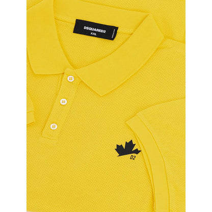 Radiant Yellow Cotton Polo For Men