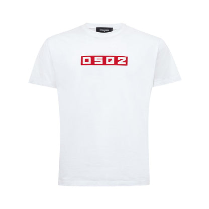 Sleek White Cotton Tee for Men