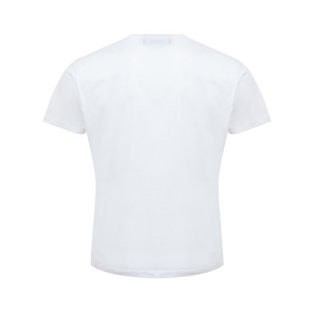 Sleek White Cotton Tee for Men