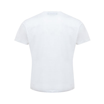 Sleek White Cotton Tee for Men