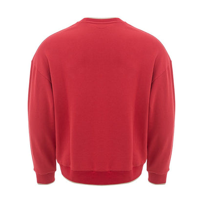 Chic Red Cotton Sweater for Men