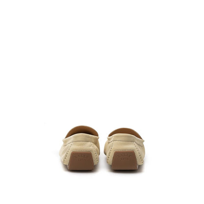 Elegant Beige Leather Loafers for Men