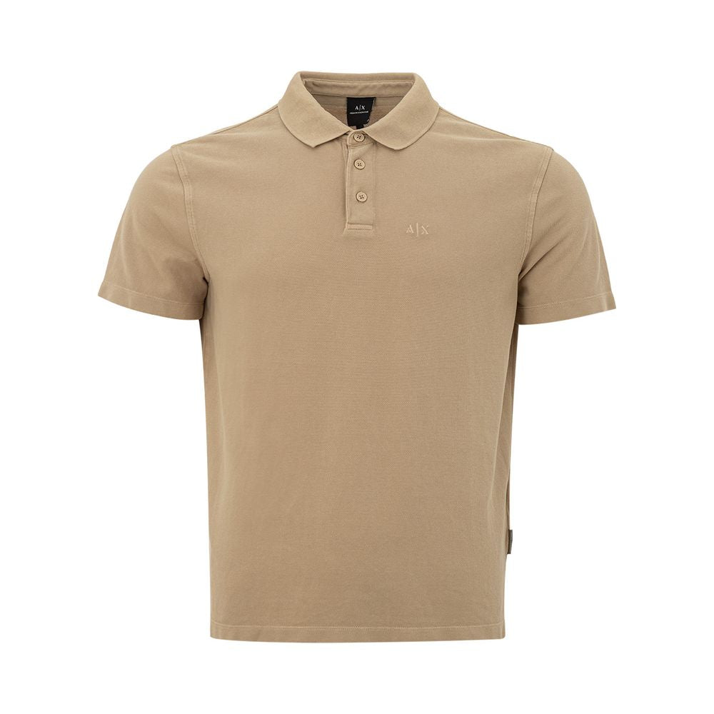 Classic Beige Cotton Polo Shirt