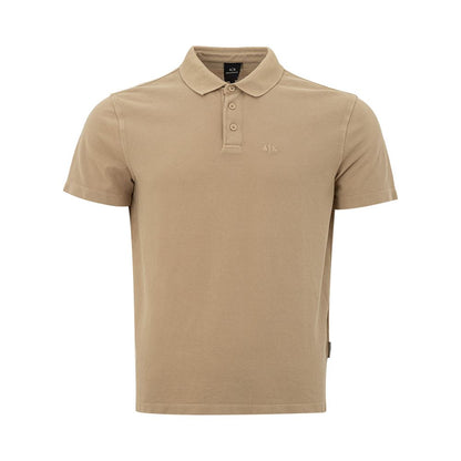 Classic Beige Cotton Polo Shirt