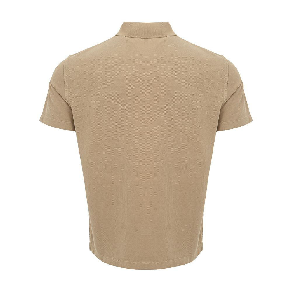 Classic Beige Cotton Polo Shirt