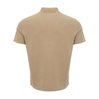 Classic Beige Cotton Polo Shirt