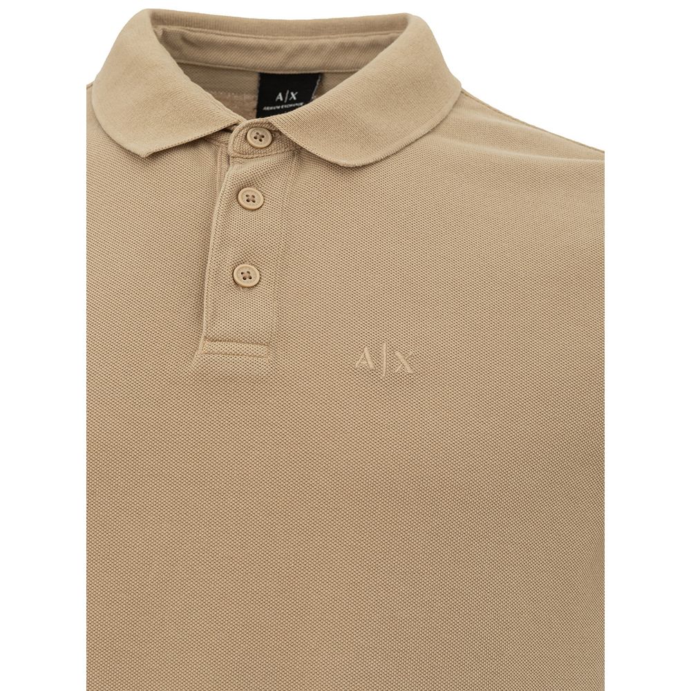 Classic Beige Cotton Polo Shirt