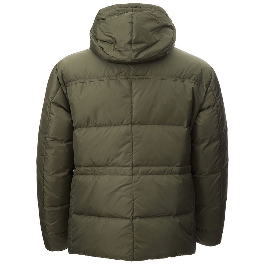 Sleek Green Polyamide Jacket for Men