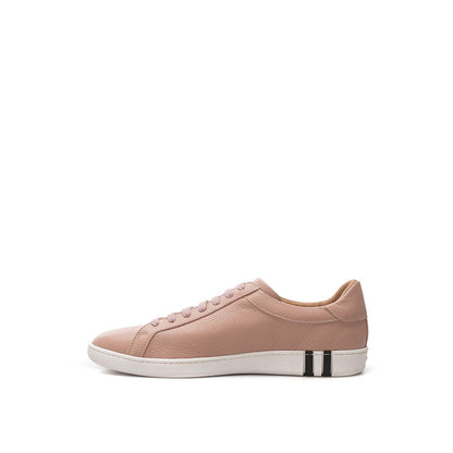 Elegant Pink Leather Sneakers for Women