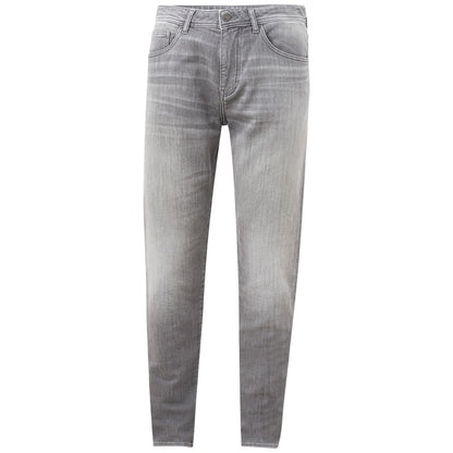 Sleek Gray Cotton Denim Essentials