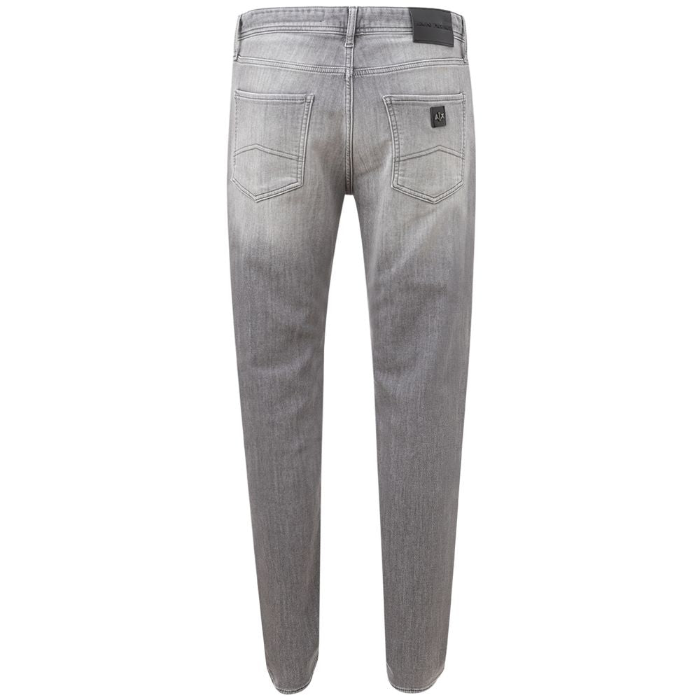 Sleek Gray Cotton Denim Essentials