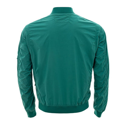 Chic Green Polyamide Men's Jacket