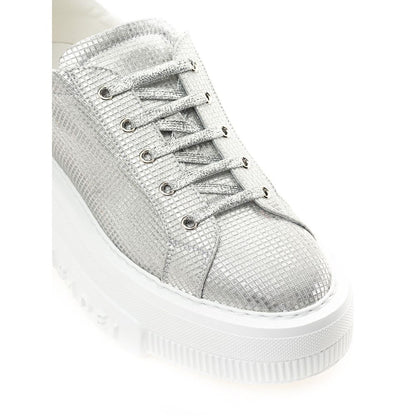 Silver Leather Sneaker