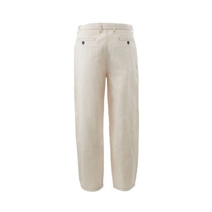 Beige Cotton Chic Trousers