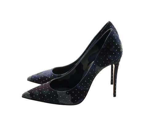 Kate Plume 100 Camouflage and Micro Stud High Heel Pumps