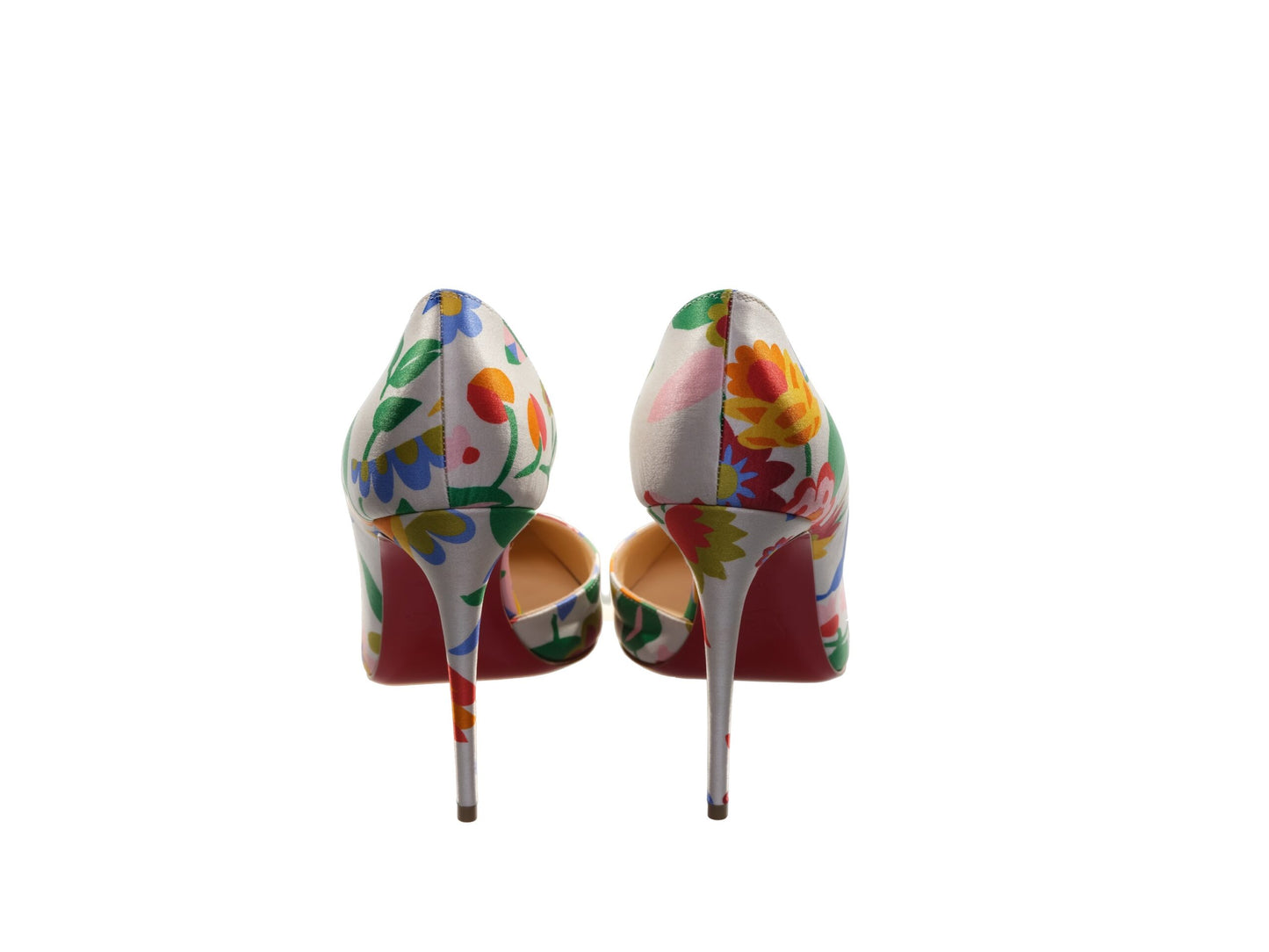 Iriza 100 Floral Crepe Satin High Heel Pumps