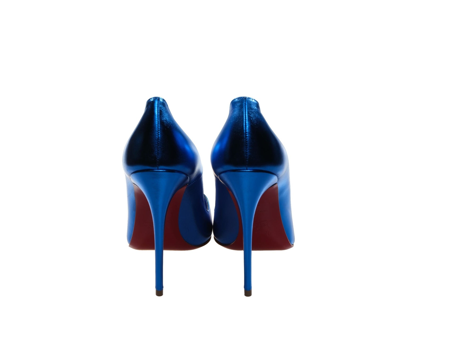 So Kate Blue Laminated Leather High Heel Pumps