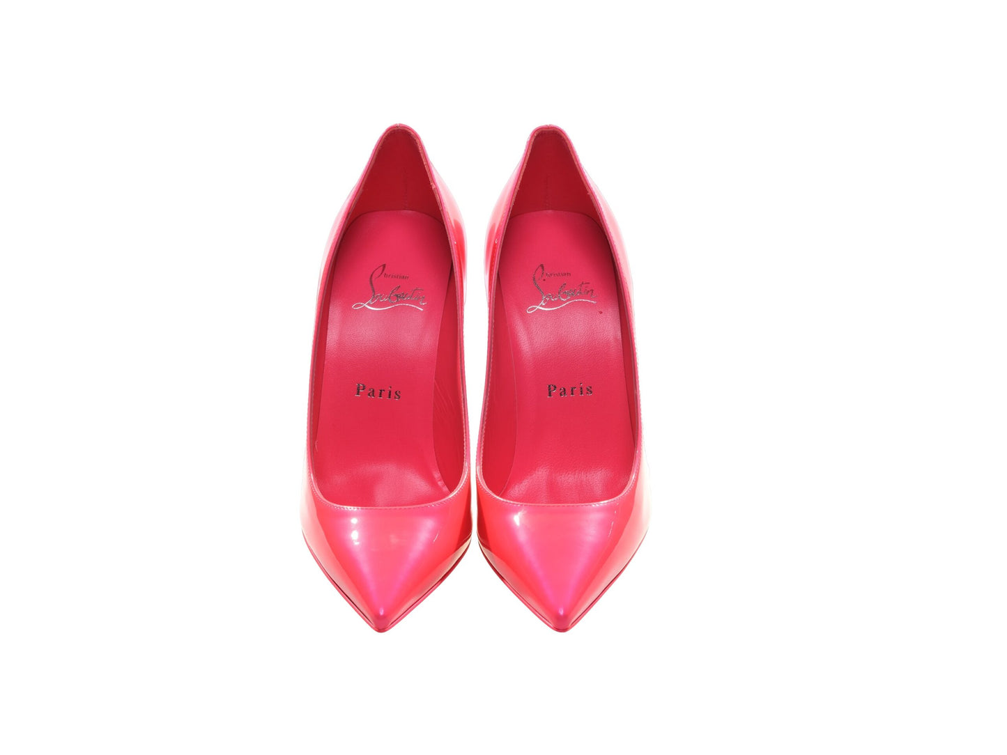 Sporty Kate Hot Pink Patent Leather High Heel Pumps