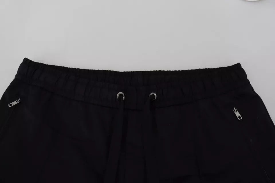 Black Jogging Trouser Cotton Stretch Pants