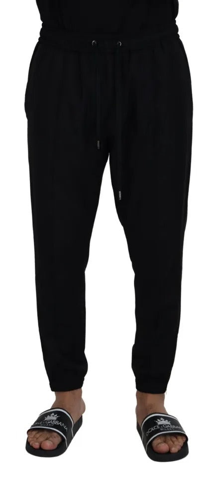 Black Jogger Jogging Wool Pants