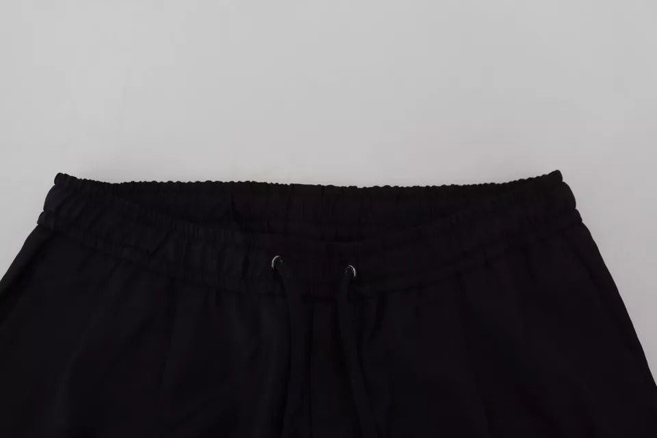 Black Jogger Jogging Wool Pants