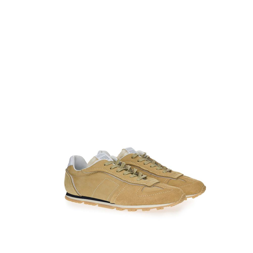 Brown Leather Scamosciata Sneaker