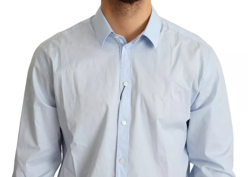 Light Blue Cotton Stretch Formal MARTINI Shirt