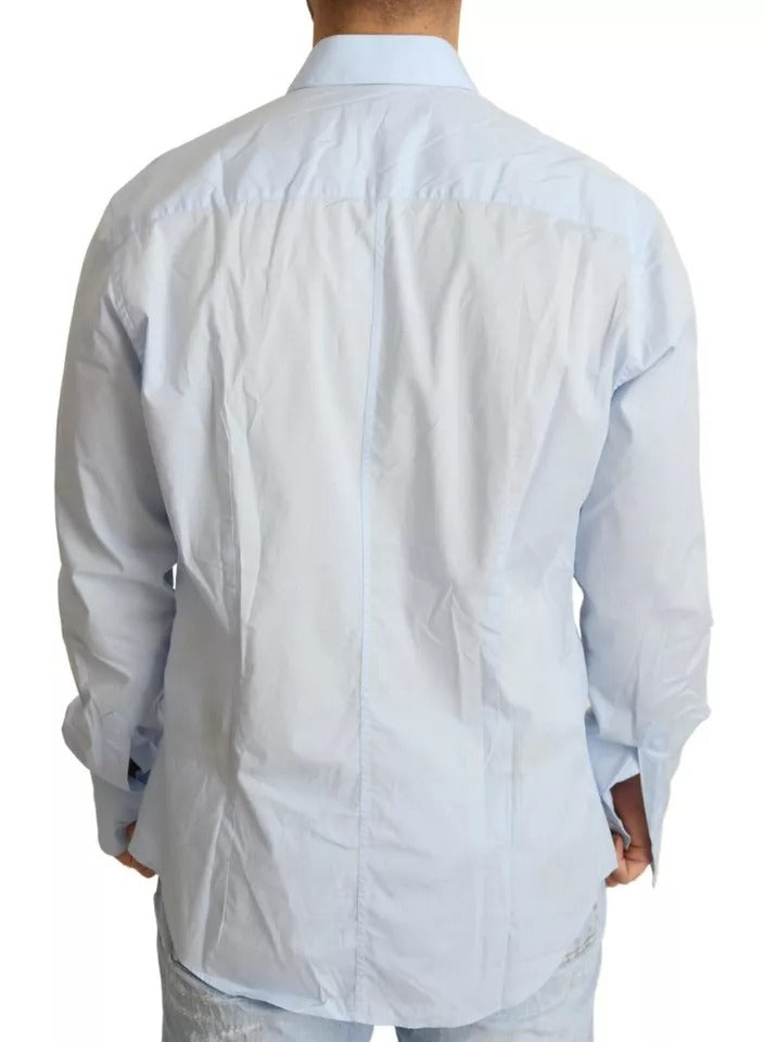 Light Blue Cotton Stretch Formal MARTINI Shirt