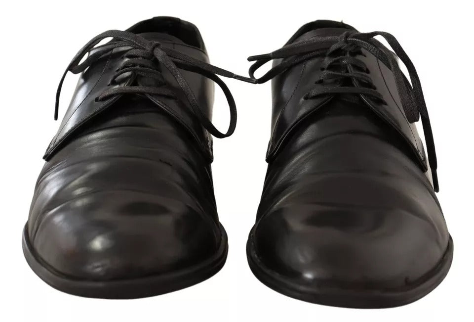 Black Leather Derby Dress Formal Shoes