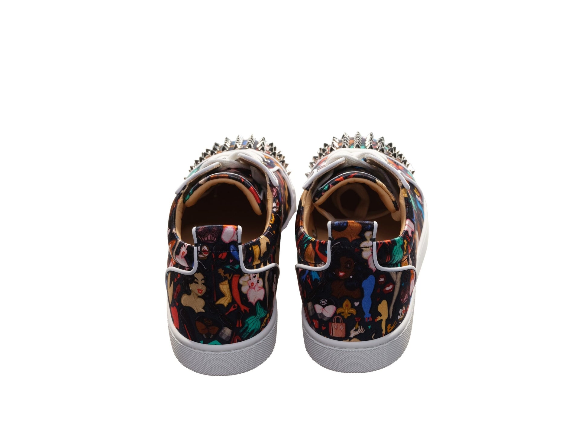 Louis Junior Spikes Orlato Crepe Satin Multicolour Limited Edition Dr Bored Print Sneakers