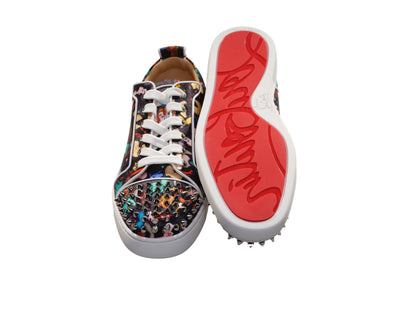 Louis Junior Spikes Orlato Crepe Satin Multicolour Limited Edition Dr Bored Print Sneakers