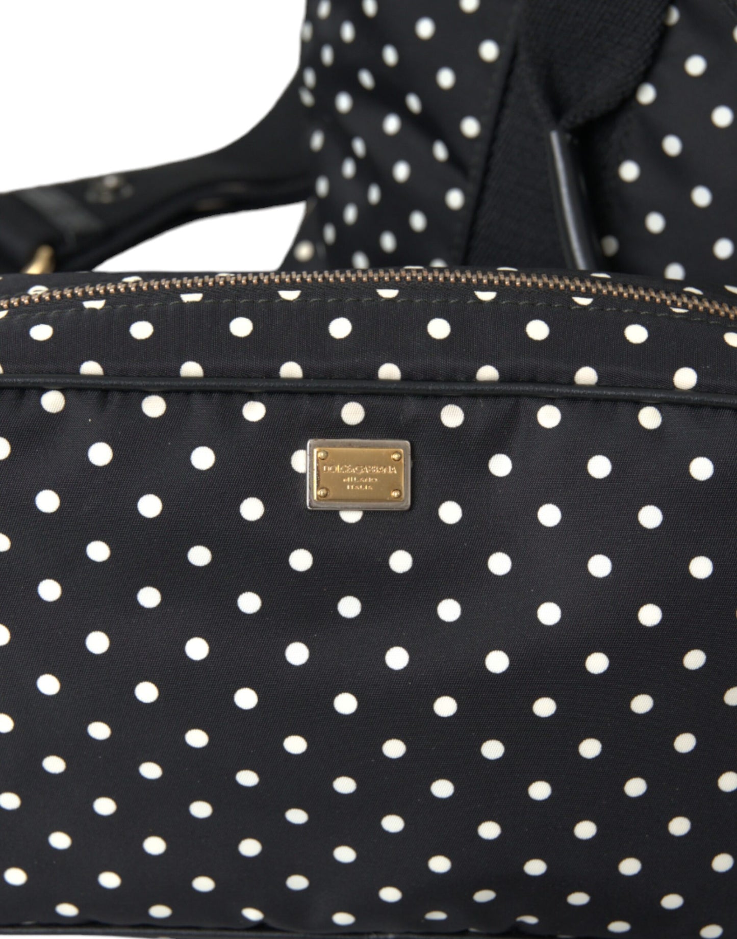 Black Polka Dot Changing Mat Baby Duffle Bag