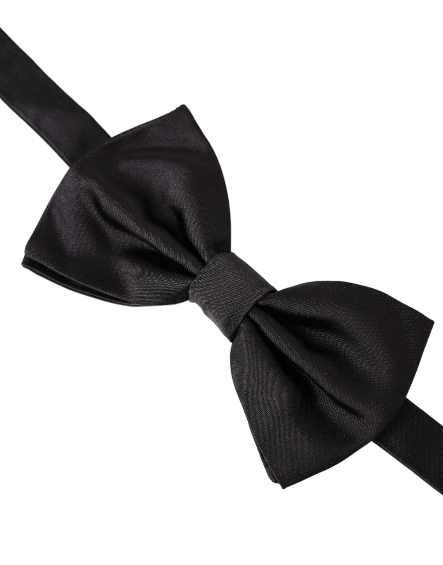 Black Silk Adjustable Neck Men Bow Tie