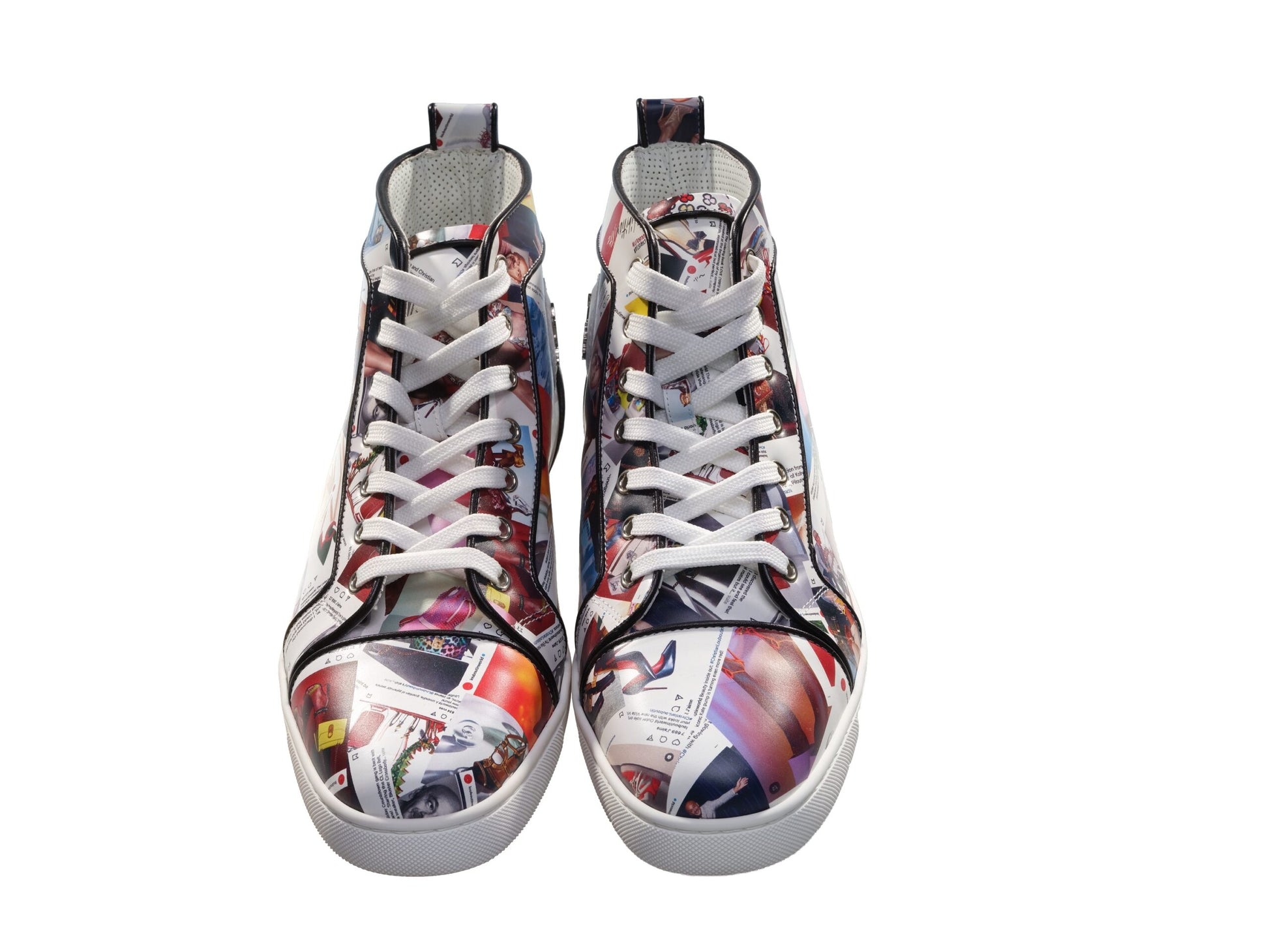 Louis Orlato Flat Leather Printed High Top Sneakers