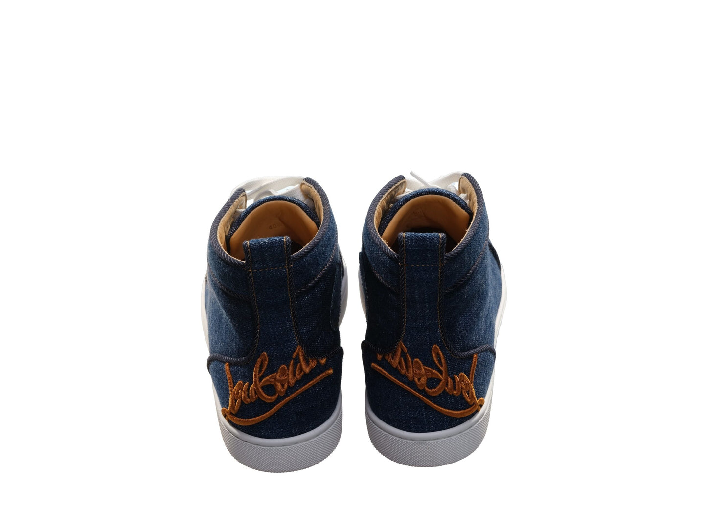 Fun Louis Flat Denim High Top Sneakers