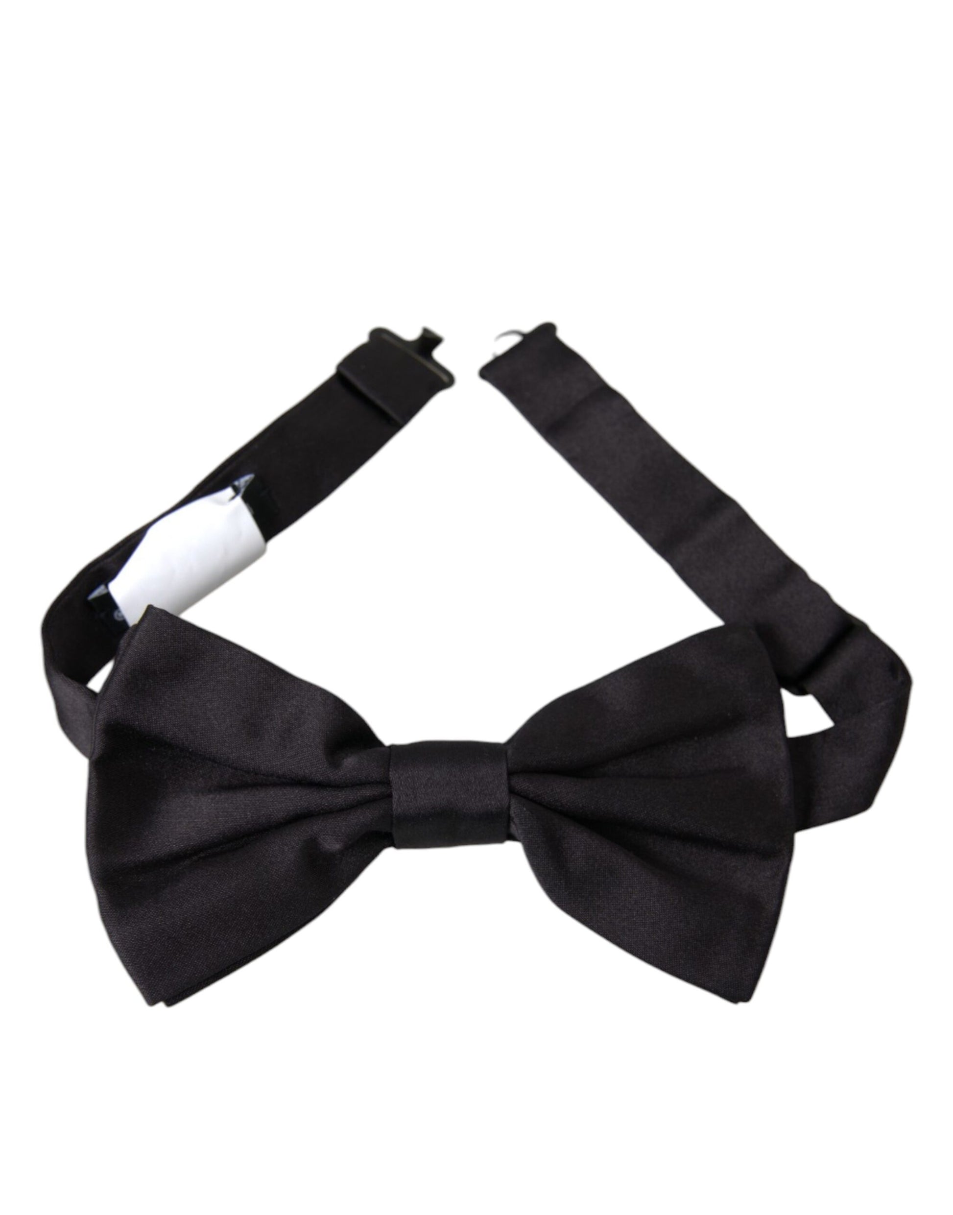 Black Silk Adjustable Neck Men Bow Tie