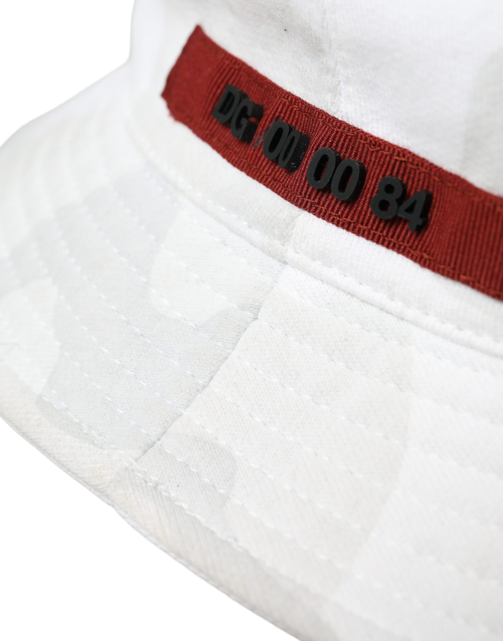 White Camouflage Cotton Bucket Hat Men