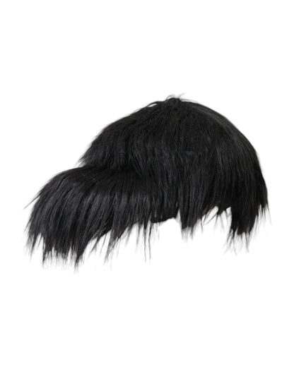 Black Faux Fur Cap Baseball Hat Men