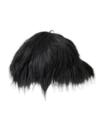 Black Faux Fur Cap Baseball Hat Men